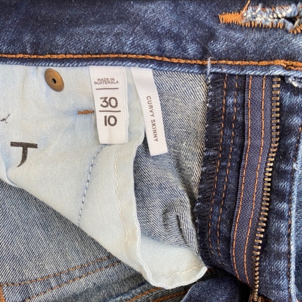 LOFT Curvy Skinny Jeans in Dark Indigo